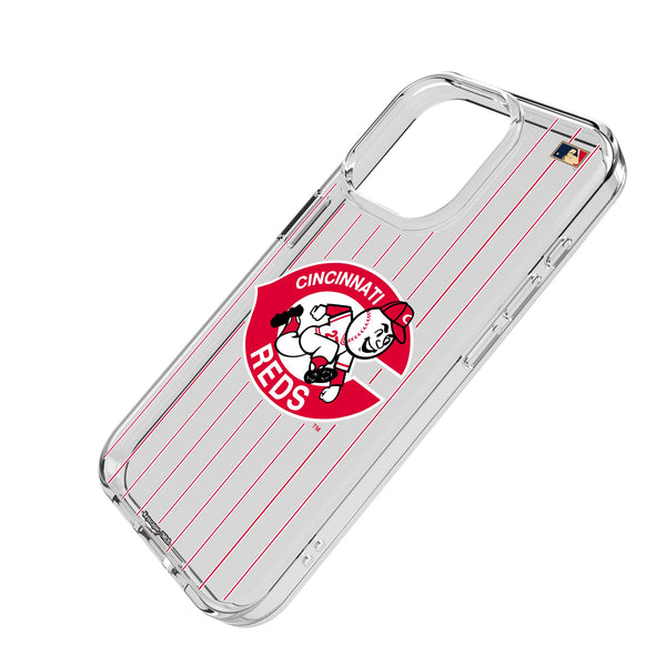 Cincinnati Reds 1974-1992 - Cooperstown Collection Pinstripe iPhone Clear Phone Case for Apple iPhone Iso.Jpg