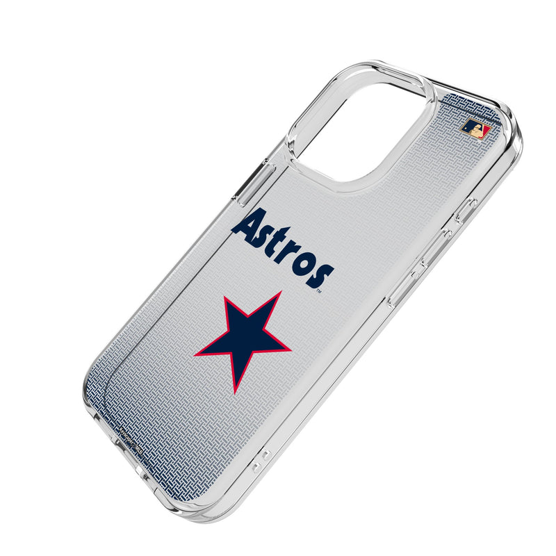Houston Astros 1975-1981 - Cooperstown Collection Linen iPhone Clear Phone Case for Apple iPhone Iso.Jpg
