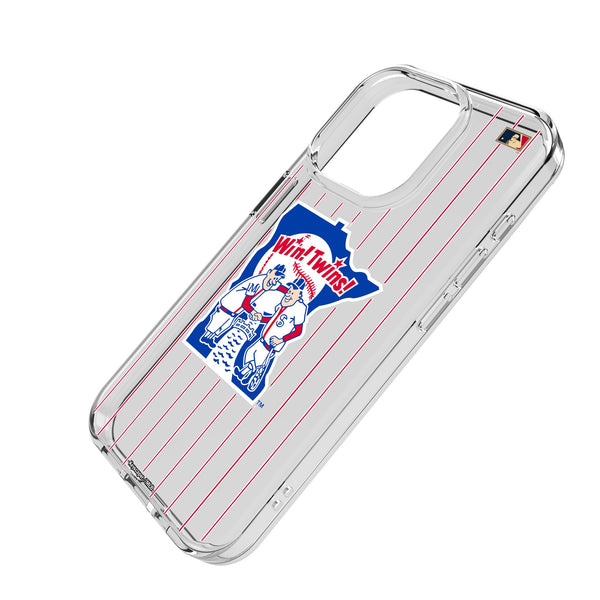 Minnesota Twins 1976-1986 - Cooperstown Collection Pinstripe iPhone Clear Phone Case for Apple iPhone Iso.Jpg