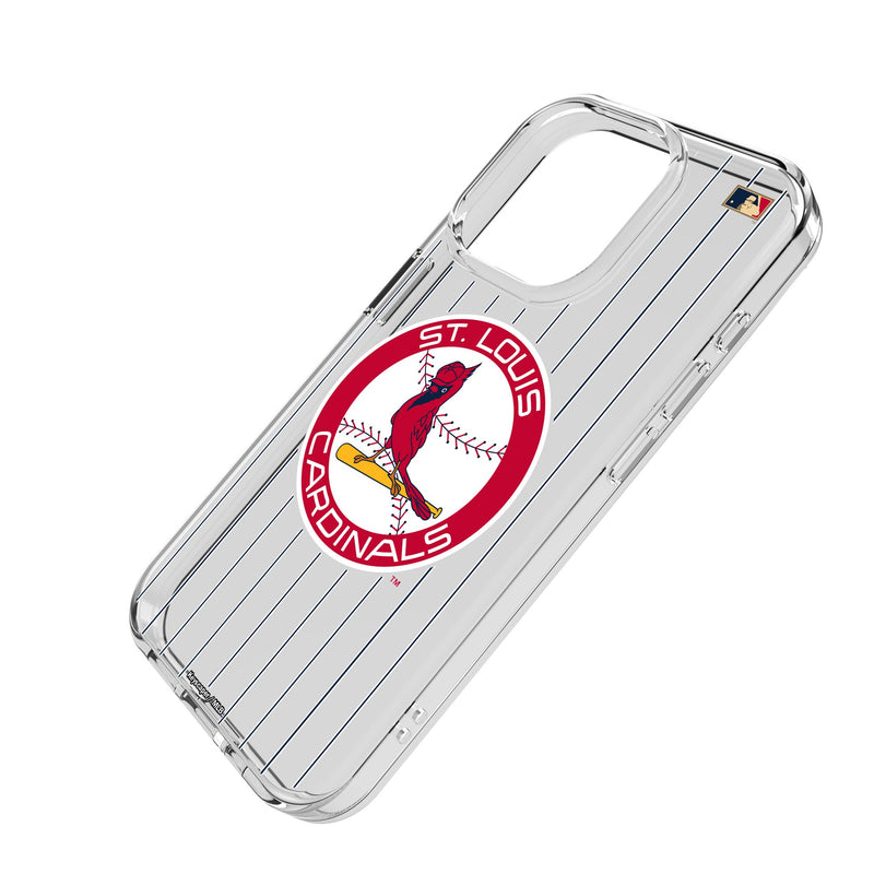 St Louis Cardinals 1966-1997 - Cooperstown Collection Pinstripe iPhone Clear Phone Case for Apple iPhone Iso.Jpg