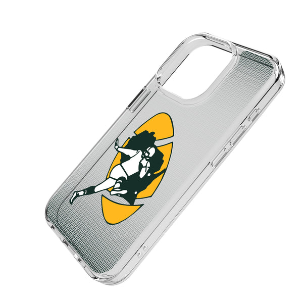 Green Bay Packers Historic Collection Linen iPhone Clear Phone Case for Apple iPhone Iso.Jpg