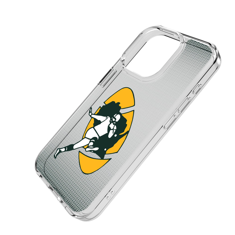 Green Bay Packers Historic Collection Linen iPhone Clear Phone Case for Apple iPhone Iso.Jpg