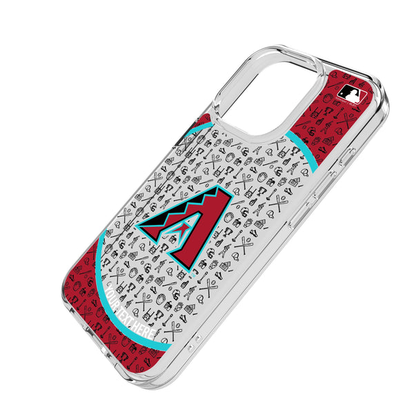 Arizona Diamondbacks Personalized Circle iPhone Clear Phone Case for Apple iPhone Iso.Jpg