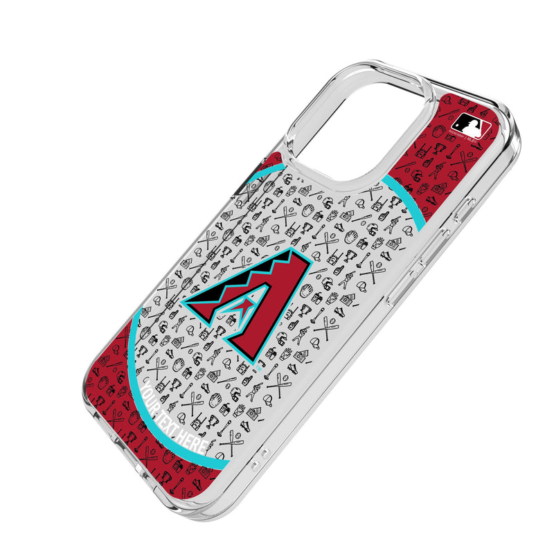 Arizona Diamondbacks Personalized Circle iPhone Clear Phone Case for Apple iPhone Iso.Jpg