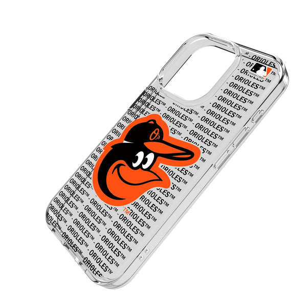 Baltimore Orioles Text Backdrop iPhone Clear Phone Case for Apple iPhone Iso.Jpg