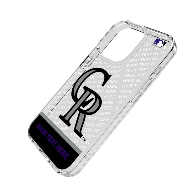 Colorado Rockies Personalized EndZone Plus iPhone Clear Phone Case for Apple iPhone Iso.Jpg