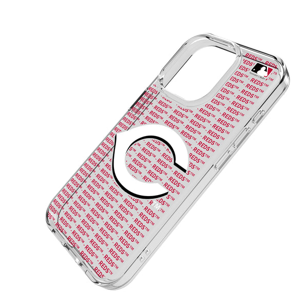 Cincinnati Reds Text Backdrop iPhone Clear Phone Case for Apple iPhone Iso.Jpg
