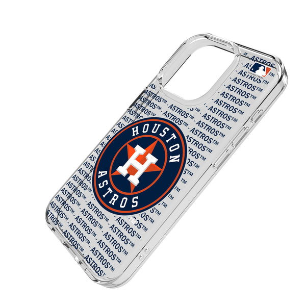 Houston Astros Text Backdrop iPhone Clear Phone Case for Apple iPhone Iso.Jpg