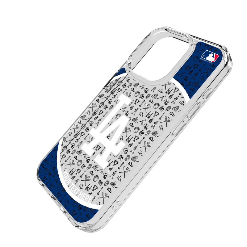 LA Dodgers Personalized Circle iPhone Clear Phone Case for Apple iPhone Iso.Jpg