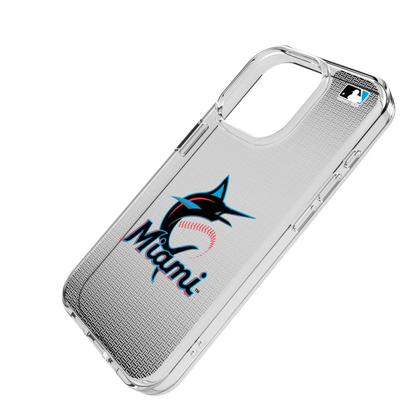 Miami Marlins Linen iPhone Clear Phone Case for Apple iPhone Iso.Jpg