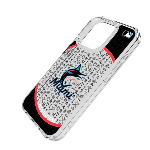 Miami Marlins Personalized Circle iPhone Clear Phone Case for Apple iPhone Iso.Jpg