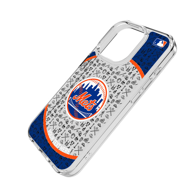 New York Mets Personalized Circle iPhone Clear Phone Case for Apple iPhone Iso.Jpg