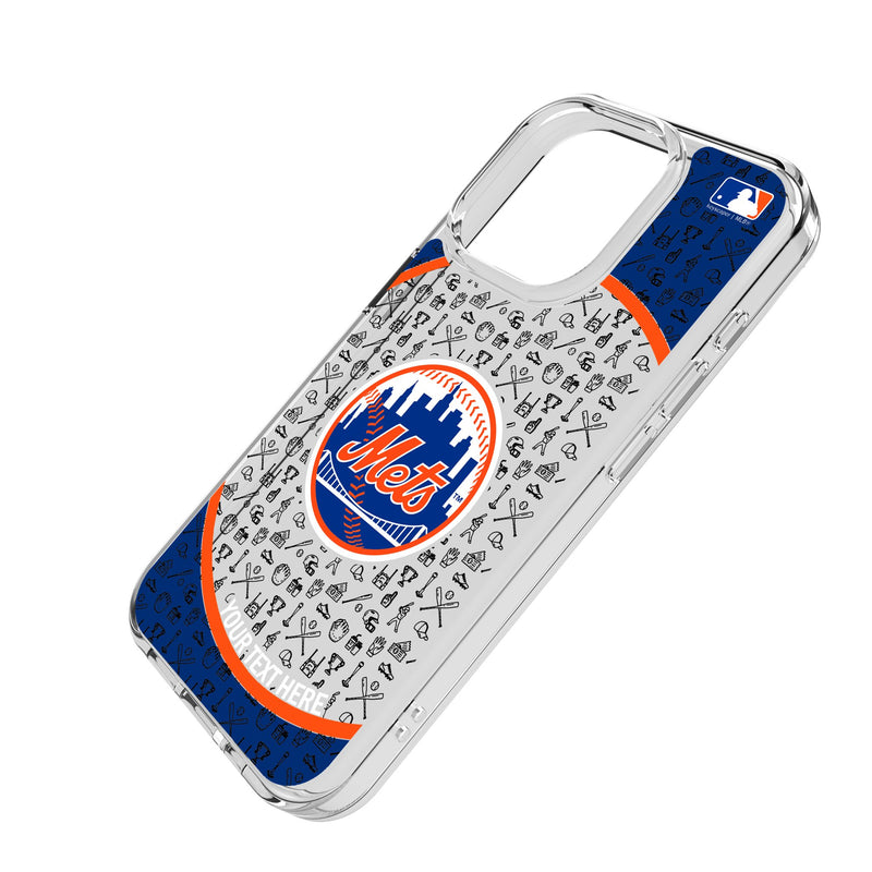 New York Mets Personalized Circle iPhone Clear Phone Case for Apple iPhone Iso.Jpg