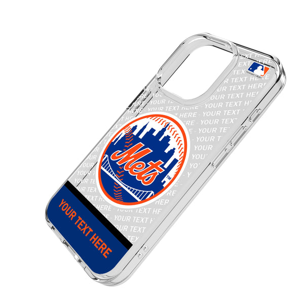 New York Mets Personalized EndZone Plus iPhone Clear Phone Case for Apple iPhone Iso.Jpg