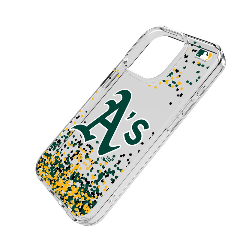 Oakland Athletics Confetti iPhone Clear Phone Case for Apple iPhone Iso.Jpg