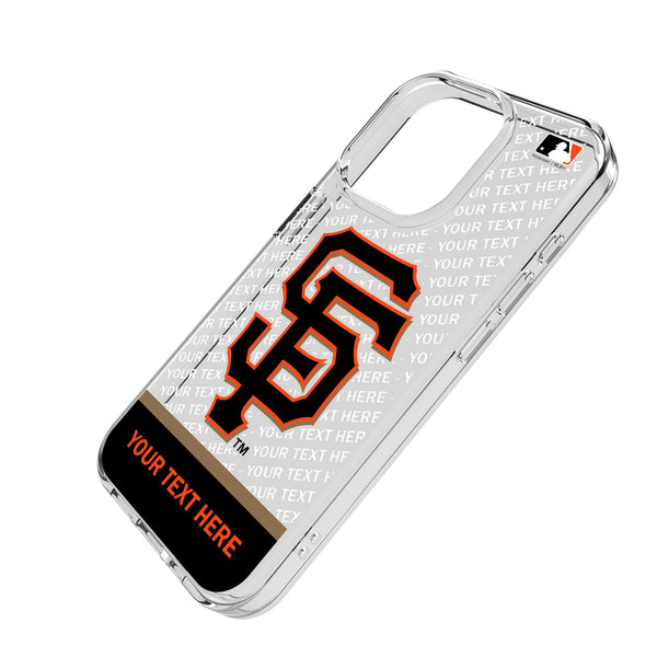 San Francisco Giants Personalized EndZone Plus iPhone Clear Phone Case for Apple iPhone Iso.Jpg