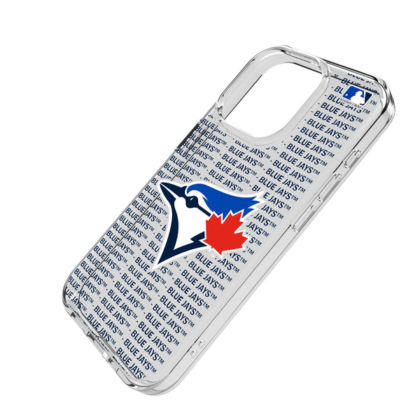 Toronto Blue Jays Text Backdrop iPhone Clear Phone Case for Apple iPhone Iso.Jpg