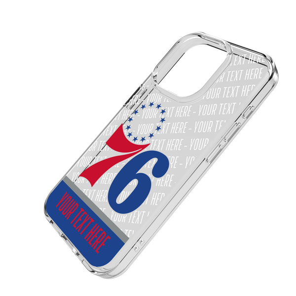 Philadelphia 76ers Personalized EndZone Plus iPhone Clear Phone Case for Apple iPhone Iso.Jpg