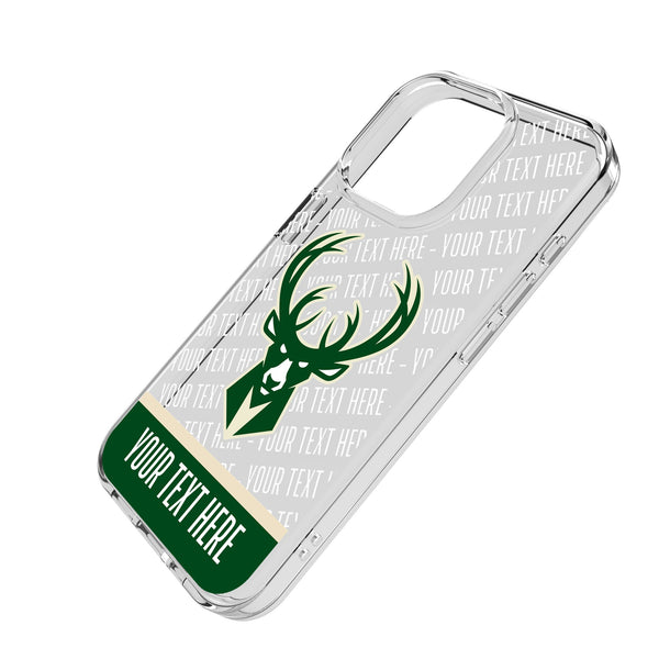 Milwaukee Bucks Personalized EndZone Plus iPhone Clear Phone Case for Apple iPhone Iso.Jpg