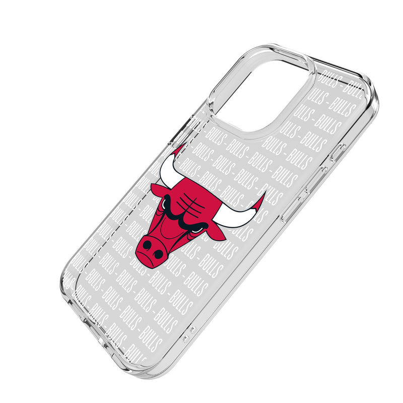 Chicago Bulls Text Backdrop iPhone Clear Phone Case for Apple iPhone Iso.Jpg