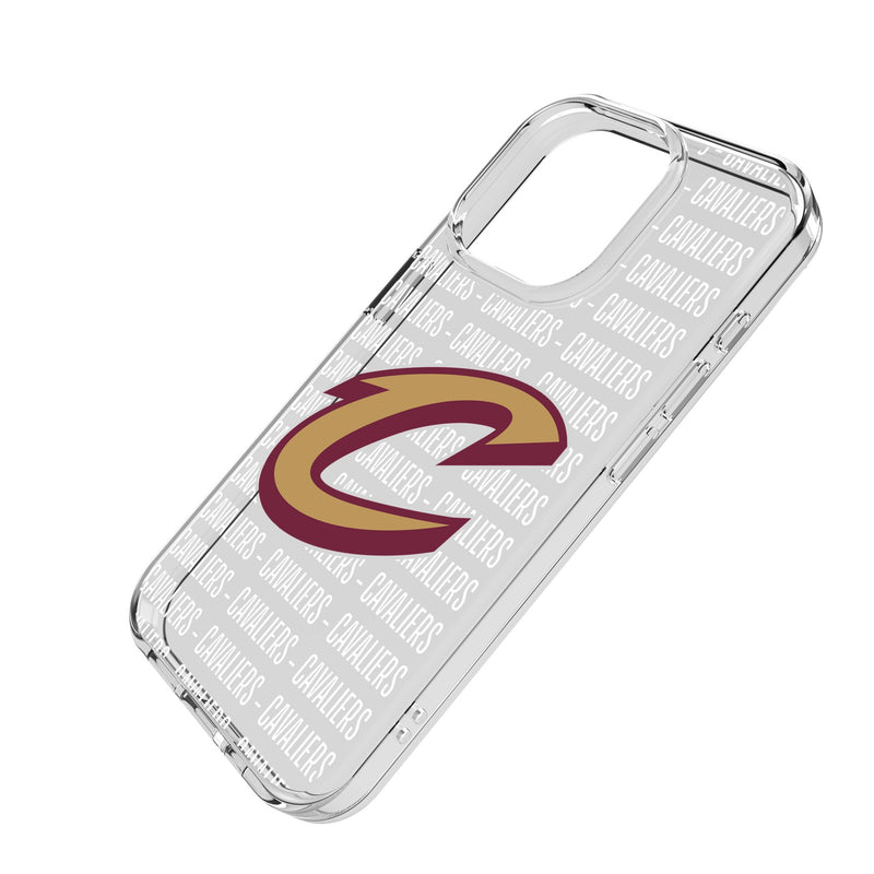 Cleveland Cavaliers Text Backdrop iPhone Clear Phone Case for Apple iPhone Iso.Jpg
