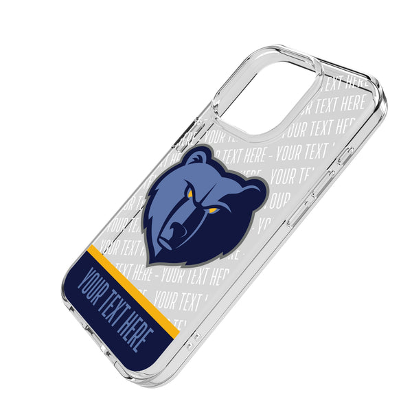 Memphis Grizzlies Personalized EndZone Plus iPhone Clear Phone Case for Apple iPhone Iso.Jpg
