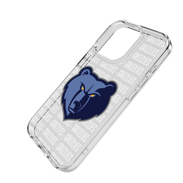 Memphis Grizzlies Text Backdrop iPhone Clear Phone Case for Apple iPhone Iso.Jpg