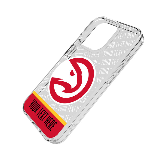 Atlanta Hawks Personalized EndZone Plus iPhone Clear Phone Case for Apple iPhone Iso.Jpg