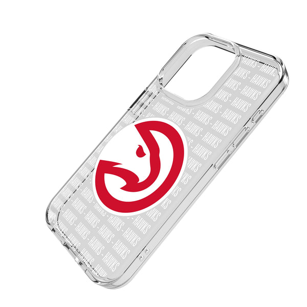 Atlanta Hawks Text Backdrop iPhone Clear Phone Case for Apple iPhone Iso.Jpg