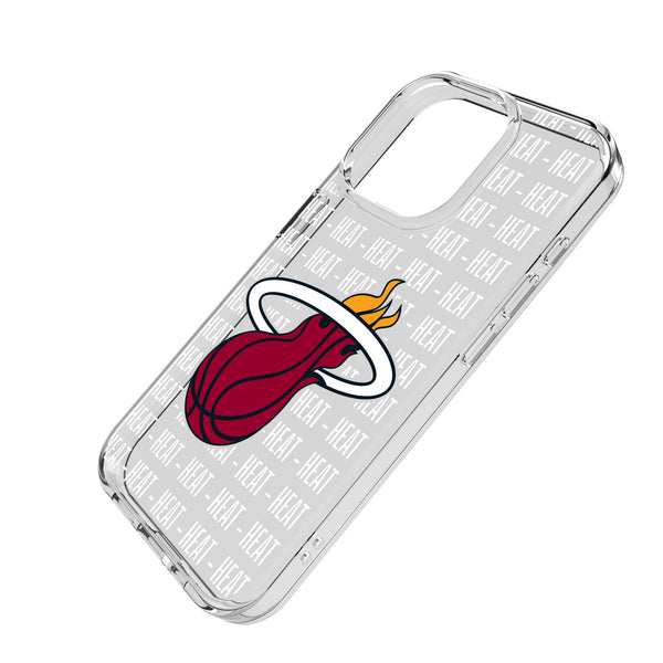 Miami Heat Text Backdrop iPhone Clear Phone Case for Apple iPhone Iso.Jpg
