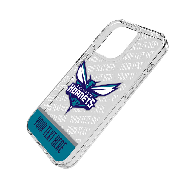 Charlotte Hornets Personalized EndZone Plus iPhone Clear Phone Case for Apple iPhone Iso.Jpg