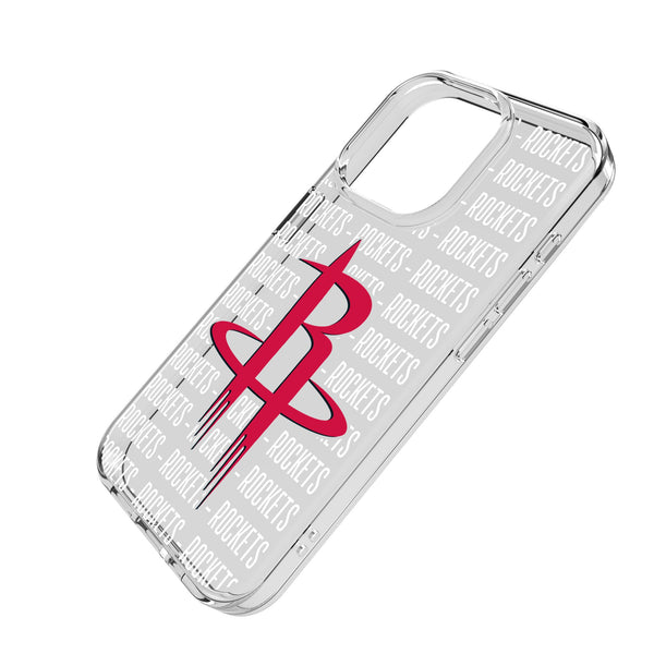 Houston Rockets Text Backdrop iPhone Clear Phone Case for Apple iPhone Iso.Jpg