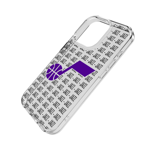 Utah Jazz Text Backdrop iPhone Clear Phone Case for Apple iPhone Iso.Jpg