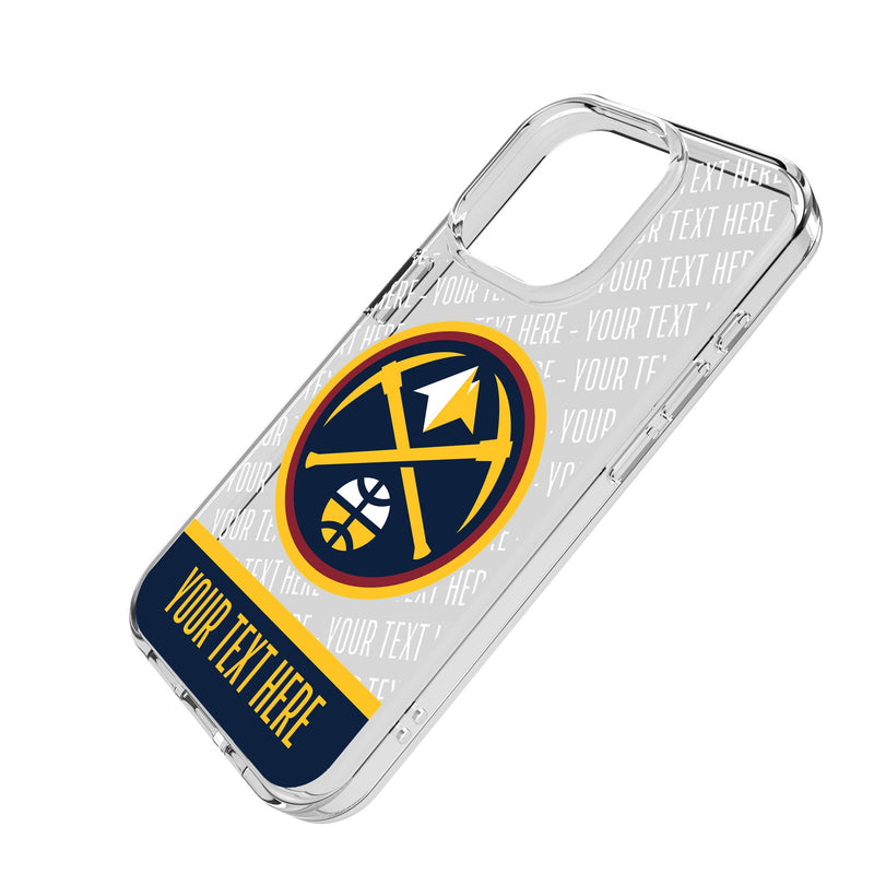 Denver Nuggets Personalized EndZone Plus iPhone Clear Phone Case for Apple iPhone Iso.Jpg