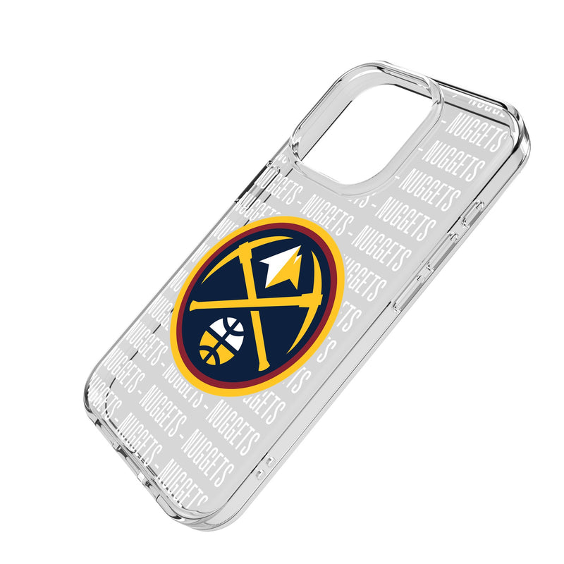 Denver Nuggets Text Backdrop iPhone Clear Phone Case for Apple iPhone Iso.Jpg