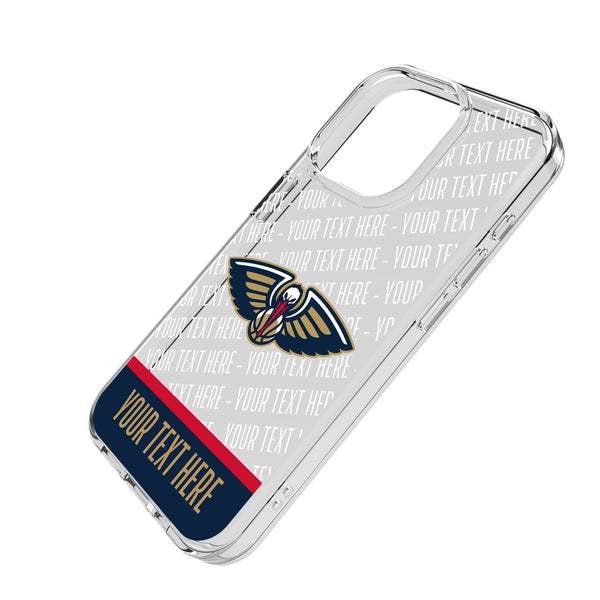 New Orleans Pelicans Personalized EndZone Plus iPhone Clear Phone Case for Apple iPhone Iso.Jpg