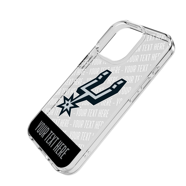 San Antonio Spurs Personalized EndZone Plus iPhone Clear Phone Case for Apple iPhone Iso.Jpg