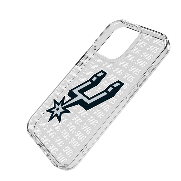San Antonio Spurs Text Backdrop iPhone Clear Phone Case for Apple iPhone Iso.Jpg