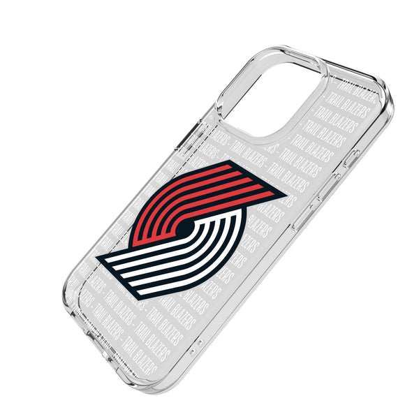 Portland Trail Blazers Text Backdrop iPhone Clear Phone Case for Apple iPhone Iso.Jpg