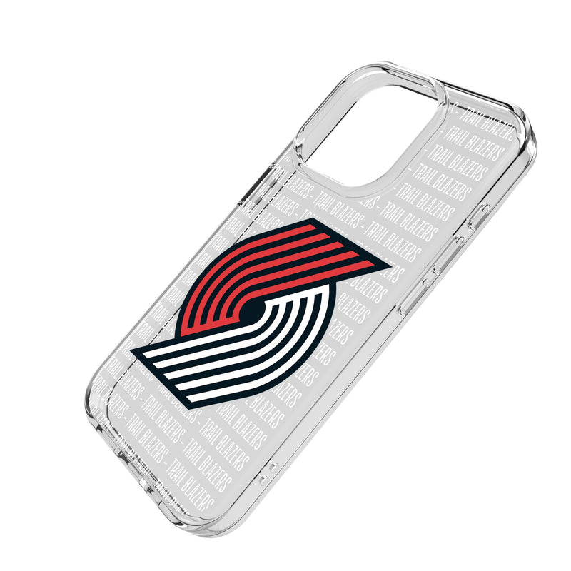 Portland Trail Blazers Text Backdrop iPhone Clear Phone Case for Apple iPhone Iso.Jpg