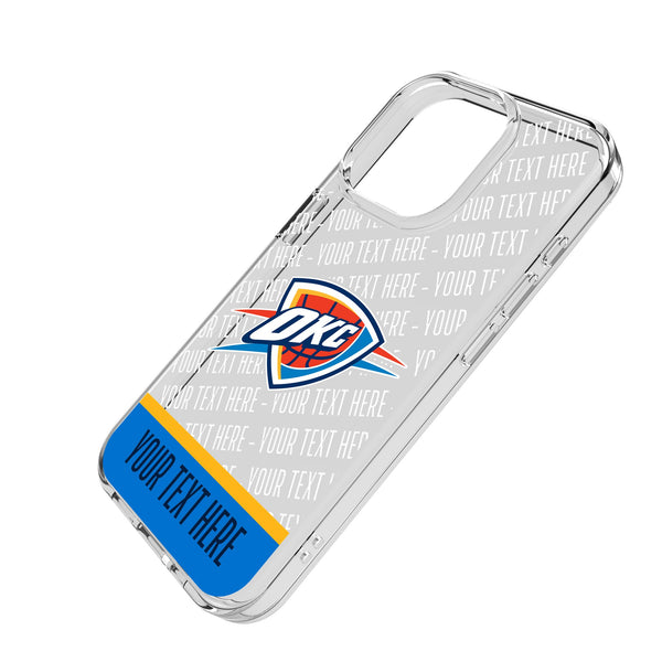 Oklahoma City Thunder Personalized EndZone Plus iPhone Clear Phone Case for Apple iPhone Iso.Jpg