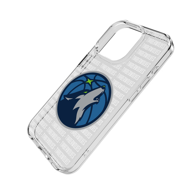 Minnesota Timberwolves Text Backdrop iPhone Clear Phone Case for Apple iPhone Iso.Jpg