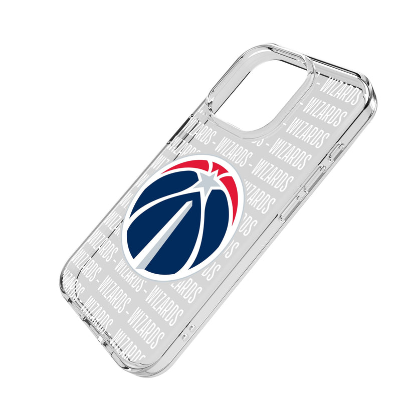 Washington Wizards Text Backdrop iPhone Clear Phone Case for Apple iPhone Iso.Jpg