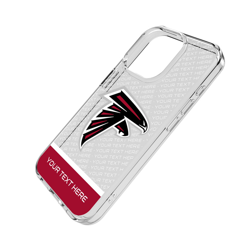 Atlanta Falcons Personalized EndZone Plus iPhone Clear Phone Case for Apple iPhone Iso.Jpg
