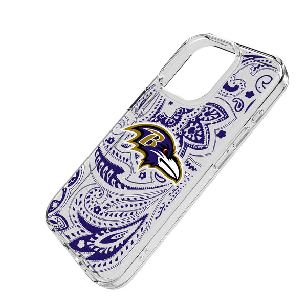 Baltimore Ravens Paisley iPhone Clear Phone Case for Apple iPhone Iso.Jpg