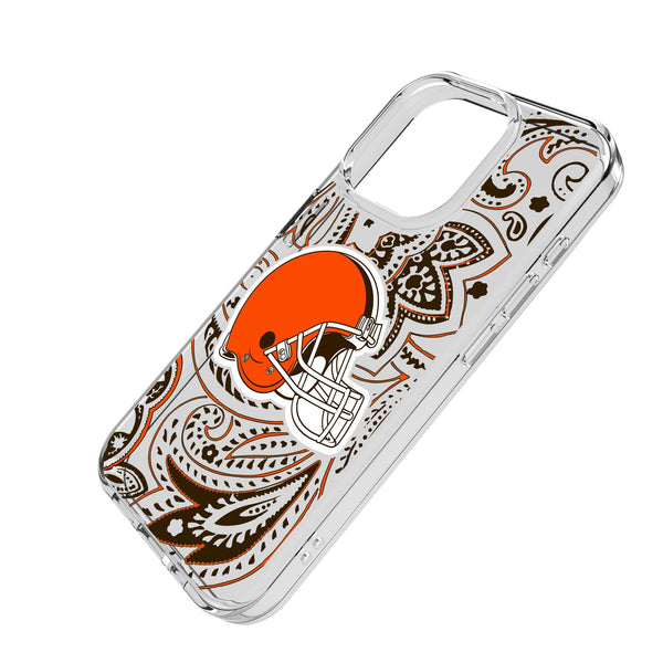Cleveland Browns Paisley iPhone Clear Phone Case for Apple iPhone Iso.Jpg