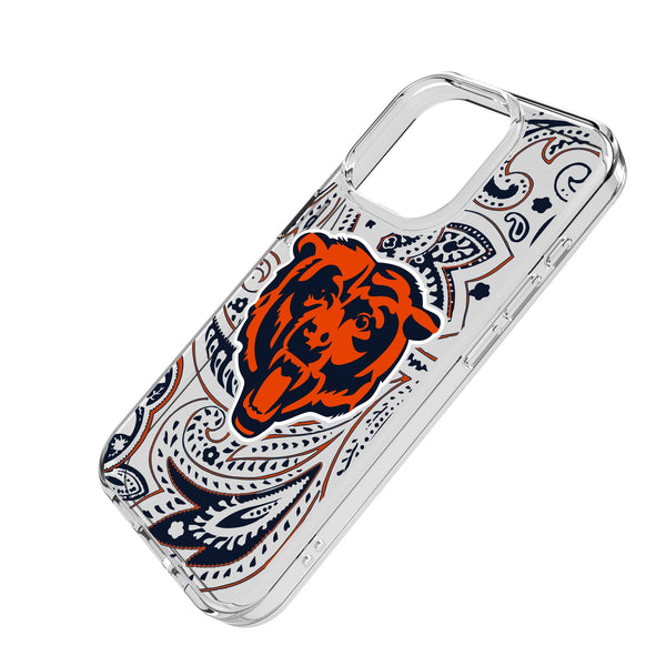 Chicago Bears Paisley iPhone Clear Phone Case for Apple iPhone Iso.Jpg