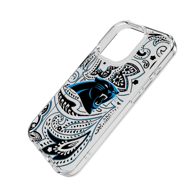 Carolina Panthers Paisley iPhone Clear Phone Case for Apple iPhone Iso.Jpg