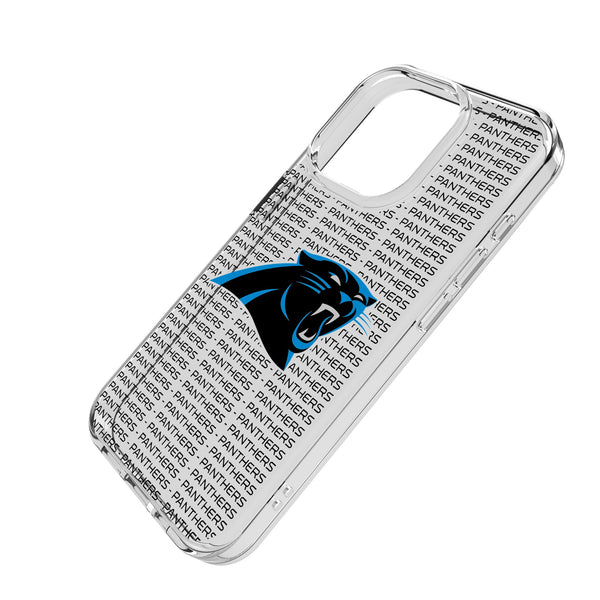 Carolina Panthers Text Backdrop iPhone Clear Phone Case for Apple iPhone Iso.Jpg