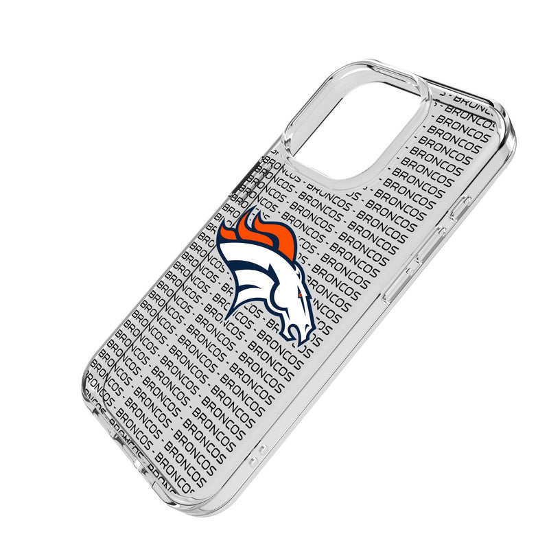 Denver Broncos Text Backdrop iPhone Clear Phone Case for Apple iPhone Iso.Jpg